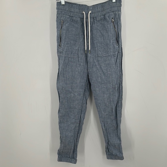 Athleta Pants - Athleta Linen Joggers Blue Women’s Size 4